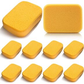Yesland 10 Pcs Sponges, Perfect Synthetic Sponges for Painting, Crafts, Grout, Cleaning, Pottery, Clay - 7.5 x 5.5 x 2 Inches