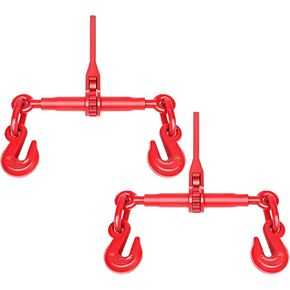 Chain Load Binder, 2 Pack 1/2 to 5/8 Inch Load Binders Working Load Limit with 13000 LBS,Breaking Strength 46000 LBS, with Grappling Hook, Tie Down Heavy Loads to A Truck or Flatbed Trailer in Kuwait