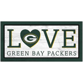 Fan Creations NFL Green Bay Packers Unisex Green Bay Packers Love Sign, Team Color, 6 x 12