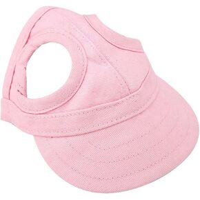 AYNEFY Pet Dog Sport Hat,Pet Outdoor Baseball Cap Sunbonnet Fashionable Sun Cap Adjustable Travel Hat with Ear Holes Sun Protection Baseball Hat (M)