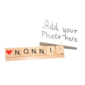Handmade Nonni Frame, Love Gaga Gift Photo Picture Personalize Christmas Birthday Sign Decor Brag Desk Name Plate Sister Custom Baby Annoucement Reveal Niece Grammy Grandma