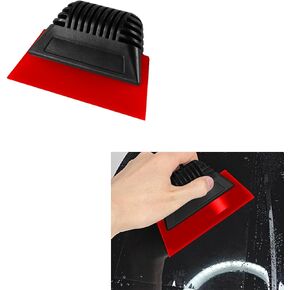 Window Tint Tool, Window Tint Squeegee, Auto Window Tinting Car Windshield, Mini Squeegee for Vinyl, Non-Slip Vinyl Wrap Squeegee for Window Tinting, Windshield, Glass Door Cleaning (Red)