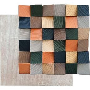 AIKEAIKESI Acoustic Diffuser - 11.8 X 11.8 X 1.2 Inches Sound Proof Wall Panels,Wood Acoustic Panels Reduce Distinct Echo Preserve Room Liveliness,Decorative Sound Panels for Walls