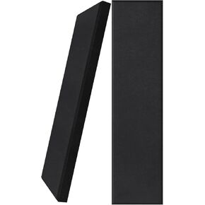 UMIACOUSTICS 2 PCS Fiberglass Acoustic Panels, 48x12x2 Inches Sound Absorbing Panels, Self-adhesive Sound Proof Panels for Studios, Office, Home Theater. (Black)