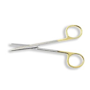 Cynamed TC Mayo Dissecting Scissors with Tungsten Carbide Inserts and Gold Rings - Long, Thick Precision Shears - Medical Grade Premium Quality Stainless Steel (5.5 in, Straight Blades)