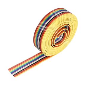 uxcell IDC Rainbow Wire Flat Ribbon Cable 14P 1.27mm Pitch 3meter/9.8ft Length
