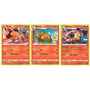 Emboar 025/163 Battle Styles - Pokemon Evolution 3 Card Lot - Pignite Tepig