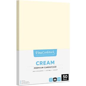 Cream Card Stock Paper | 11 x 17 Inches | Tabloid or Ledger | 50 Sheets Per Pack | 80lb Cover Smooth (216gsm)