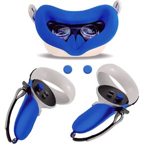 VR Accessories for Oculus Quest 2 Controller Grips,VR Controller Grip Cover and 2Pcs VR Silicone face Cover