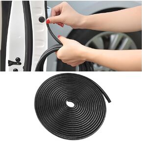 Osilly Car Door Edge Guards, 16Ft Rubber Seal Car Door Edge Trim, U Shape Door Edge Protector Guard, Aluminum Weather Proofing Automotive Door Edge Molding Protection for Most Car (Black)