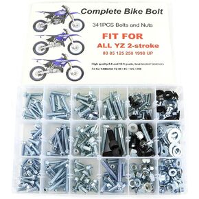 Xitomer 341 PCS Plastics Engine Body Frame Exhaust Bolts Kit Fit for YZ 80 85 125 250 WR200 WR250 WR250F WR250R WR250X WR400F WR426F WR450, Bolts Kit