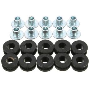 Elarco 10Pcs Motorcycle Rubber Grommets Bolt Kit for Honda Yamaha Suzuki Fairings