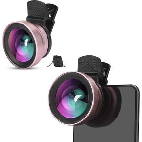 EBTOOLS 2 in 1 Phone Lens Professional, 0.45X Super Wide Angle and Macro Lens Clip On Cell Phone Lenses Compatible with Android Mobile Phones/Tablets/Camera