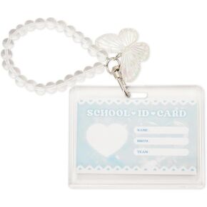 Photocard Holder Keychain Kpop Photo Card Single Sleeve 3 Inch Clear Transparent Student ID Card Protector Acrylic Kpop Card Case with Butterfly Pendant Lanyard Kpop Things Accessories
