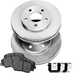 PowerSport Front Rear Brakes and Rotors Kit |Front Rear Brake Pads| Brake Rotors and Pads| Semi Metallic Brake Pads and Rotors |fits 1984-1987 Chevrolet Corvette