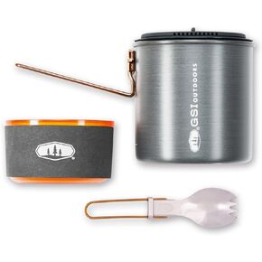 GSI Outdoors Halulite Soloist, Ultralight Backpacking Cooking and Eating Set