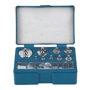 17Pcs 211.1g 10mg-100g Grams Precision Calibration Weight Set Test Jewelry Scale Equipped with Tweezers and a Plastic Storage Box