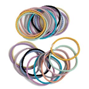 100 PCS Seamless Toddler Hair Ties Rainbow 1.2inch Mini Baby Hair Bands Ties Soft Kids Hair Elastics Ponytail Holders for Baby Toddlers Girls