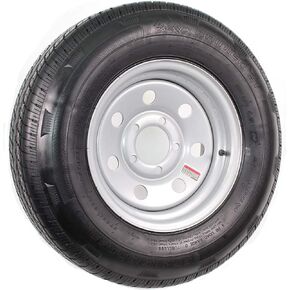 eCustomRim Radial Trailer Tire and Rim ST185/80R13 13X4.5 5-4.5 Silver Modular Wheel - 6 Year Warranty w/Free Roadside