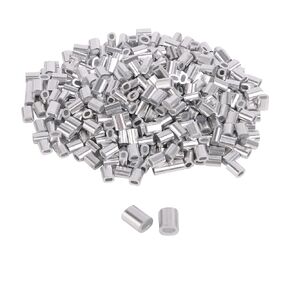 CNBTR 600 PCS Aluminum Crimping Loop Sleeve for 1mm Diameter Wire Rope and Cable