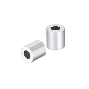 uxcell Aluminum Wire Rope Stop Sleeve Round Cable Ferrule Loop for 5/64" Wire Rope Pack of 30