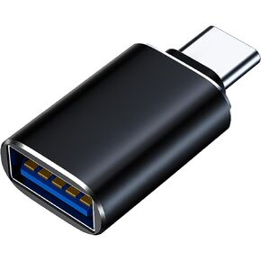 USB C to USB Adapter, USB C Adapter, Type C Male to USB 3.1 Female Adaptor, OTG USB Adapter to USB C Compatible with MacBook Pro, Samsung Galaxy, Type-C Smartphones, Tablets and Laptops (Black)