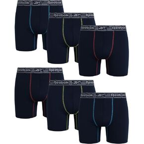 Reebok Men's Underwear - Performance Boxer Briefs (6 Pack)