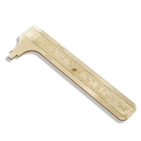 Rierdge 2pcs Mini Brass Vernier Caliper Double Scales Pocket Caliper for Measuring Jewelry Components Gemstones, 100mm