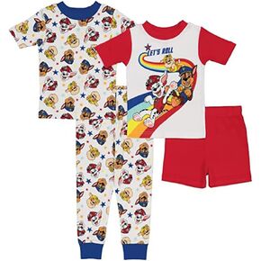 Nickelodeon Boys' Toddler Paw Patrol 4-Piece Cotton Pajama Set