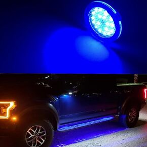 Full LED Blue Puddle Lights Compatible with Fo rd F150 Explorer Expedition Edge Flex TaurusX Lincoln Blue 2-Piece
