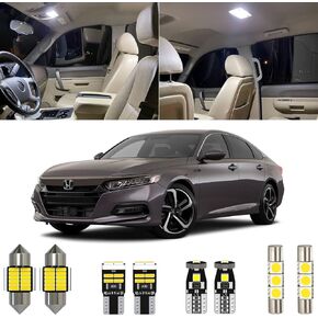Xpismii 6 Piece 6000K White Accord Interior LED Light Kit Package Replacement for Honda Accord 2018 2019 2020 2021 2022, with Placement Diagram and Install Tool