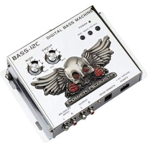 Power Acoustik BASS-12C Digital Bass Restoration Proccessor with Two Knob Remote Control and Glowing LED Eyes