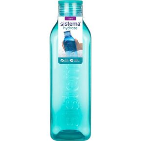 Sistema BPA Free Stackable Square Bottle, Assorted Colours, 475 ml