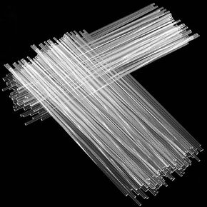 JAPCHET 300 PCS 12 Inch Clear Acrylic Rods, 1/8 Inch Diameter Acrylic Dowel Rods, Acrylic Lollipop Sticks for Cake Topper, Wedding and Party Decoration