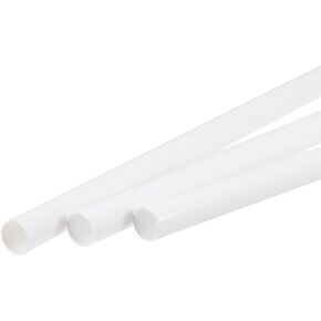 MECCANIXITY Plastic Model Tube ABS Round Tube 3/8" OD 10" White Easy Processing for Architectural Model Making DIY 3 Pack