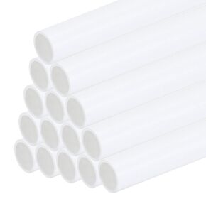 MECCANIXITY 20pcs 20" Plastic Model Tube ABS Solid Round Bar 0.16" OD White Easy Processing for Architectural Model Making DIY