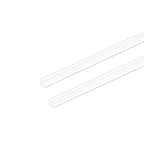 uxcell Acrylic Square Rod,5mmx5mmx10inch Clear Plastic Rod Solid PMMA Bar 2pcs