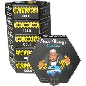 Sister Betsy's Surf Wax, The Black Label, Surfboard Wax, White, 6 Pack