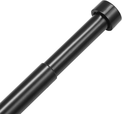 VEVOR Double Rod Curtain Rods, 36-72 inches(3-6ft) Adjustable Length, Black Double Curtain Rods with Cap Finials, 1" and 3/4" Diameter, Double Window Drapery Rod for Sheer and Blackout Curtains in Saudi Arabia