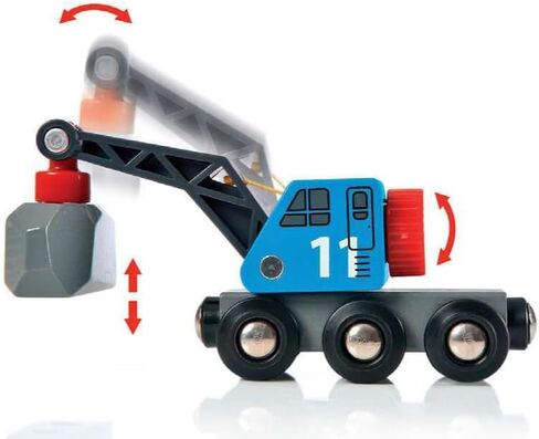 Brio World 33210 - Rail & Road Loading Set - 32 Piece Wooden Toy Train Set for Kids Age 3 and Up in Saudi Arabia