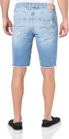 GUESS Men's Slim Fit Logan Denim Short, Alchemy Blue in Saudi Arabia
