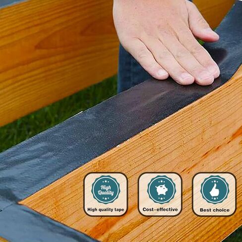 Ubyyddo 2 Rolls Joist Tape for Decking, 3 1/8" x 50' Butyl Deck Tape Waterproof Seal and Weather Resistance Self-Adhesive Flashing Tape,Anti-Corrosion for Wood Joists in Kuwait