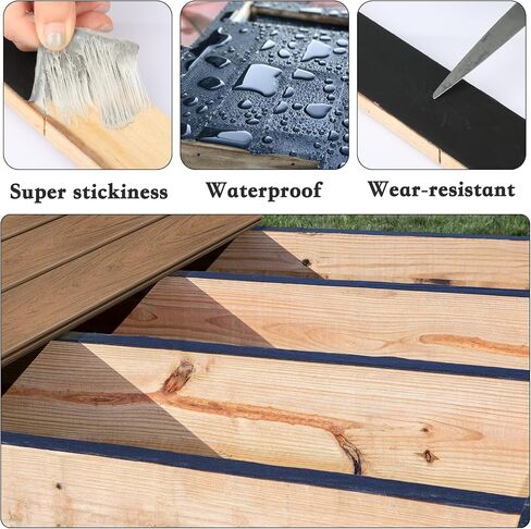 GEYYANG Deck Joist Tape 2 inch x 50 Feet,8 Rolls Butyl Joist Tape for Decking,Waterproof Seal Antiseptic Butyl Deck Tape, Self-Adhesive Deck Flashing Tape for Wood Decks Beams Roof in Saudi Arabia