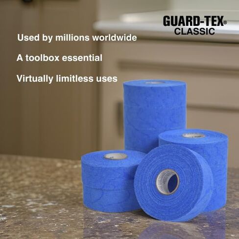Guard-Tex Blue 3/4" Protective Finger Tape - Flexible Self-Adhesive Cut & Blister Bandage Wrap, Non-Slip Used as Sports Tape for Athletes, Workers & Hobbyists - 12 Rolls x 30 Yards in Saudi Arabia