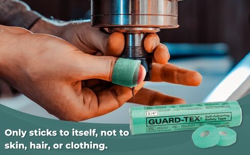 Guard-Tex Blue 3/4" Protective Finger Tape - Flexible Self-Adhesive Cut & Blister Bandage Wrap, Non-Slip Used as Sports Tape for Athletes, Workers & Hobbyists - 12 Rolls x 30 Yards in Saudi Arabia