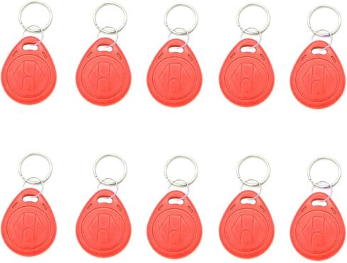 10pcs Plastic 125KHZ Rewritable Writable ID Cards Keyfobs RFID Copy Key Tags Handheld RFID Copier Writer Readers Duplicator-Re-Writable,Gray in Saudi Arabia