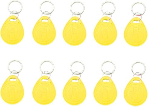 10pcs Plastic 125KHZ Rewritable Writable ID Cards Keyfobs RFID Copy Key Tags Handheld RFID Copier Writer Readers Duplicator-Re-Writable,Gray in Saudi Arabia