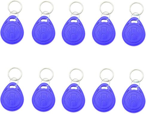 10pcs Plastic 125KHZ Rewritable Writable ID Cards Keyfobs RFID Copy Key Tags Handheld RFID Copier Writer Readers Duplicator-Re-Writable,Gray in Saudi Arabia