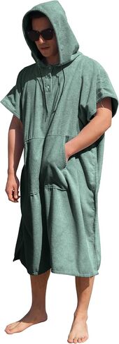 MissShorthair Surf Poncho Men&Women Towel Poncho Swim Parka Beach Changing Robe with Pocket Surfing Outdoor Sports Towel Robe in Saudi Arabia