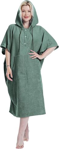 MissShorthair Surf Poncho Men&Women Towel Poncho Swim Parka Beach Changing Robe with Pocket Surfing Outdoor Sports Towel Robe in Saudi Arabia